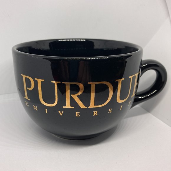 Vintage Dining Vintage Purdue University Black Gold Logo Ceramic